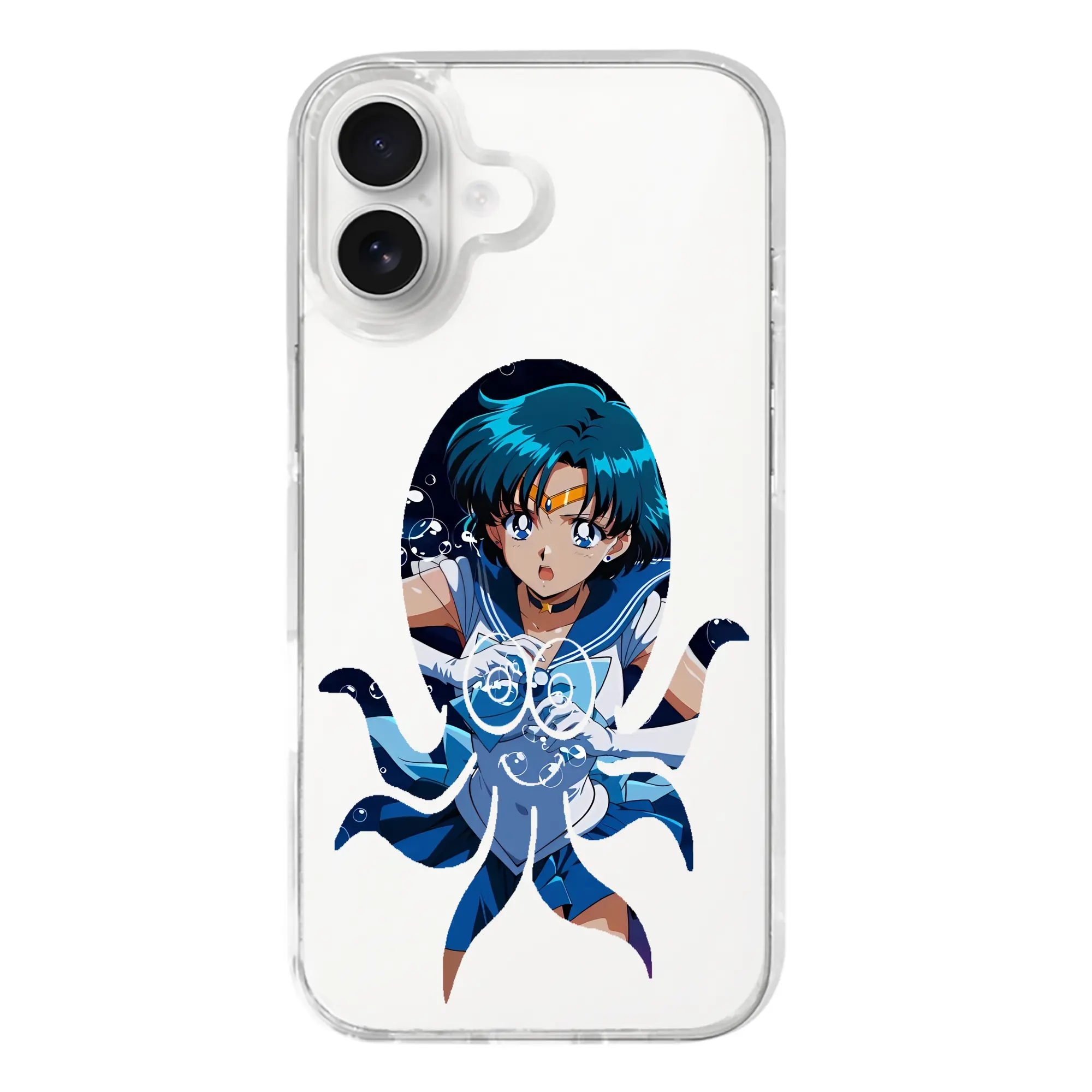 美少女戦士セーラームーン グッズ 水野 亜美 - iPhone 17シリーズ 透明スマホケース – 薄型・耐衝撃・精密フィット保護カバー